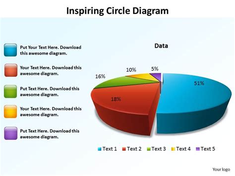 Inspiring Circle Diagram Data Driven Pie Chart Powerpoint Diagram