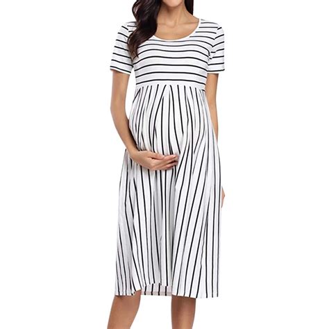 elegant short sleeve casual maternity nursing solid breastfeeding maternity dress stylish