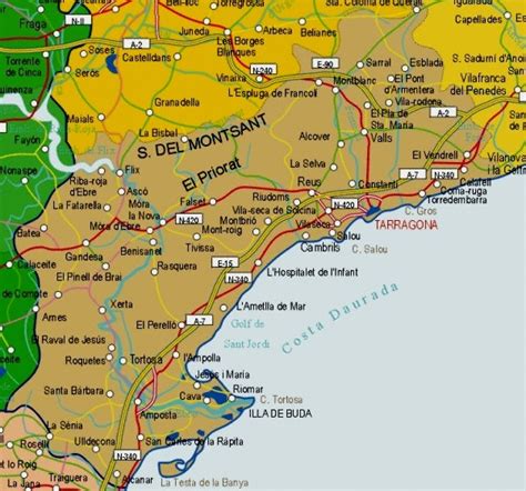 Tarragona Mapa Ciudad De La Regi N Espa A Mapa De La Ciudad