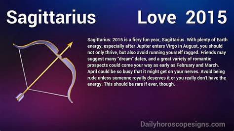 Reveal what astrology has to say about your love potential this week! 2015 Sagittarius Love Horoscope - YouTube