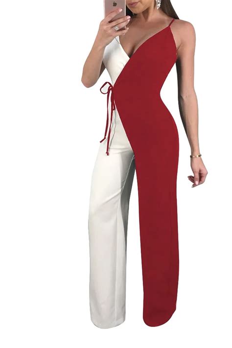 Vazn 2018 Fashion Ladies Sexy Bodycon Costume Sleeveless Spaghetti Strap Women Jumpsuits Solid