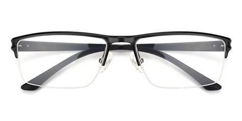 Leonado Rectangle Eyeglasses In Black Sllac