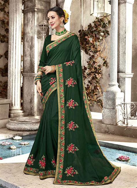 Shop Online Green Trendy Saree Saree