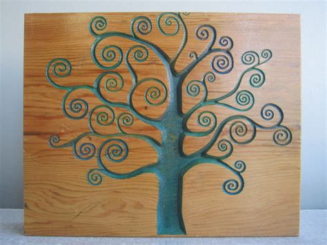 Check spelling or type a new query. Tree Swirl Wood Carved Art Wall Hanging