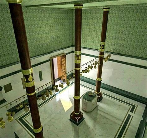 It is covered by golden lettered and black silk cloth, known as the kiswa, which is replaced yearly. Inside the Kabba in Mecca, Saudi Arabia. : interestingasfuck