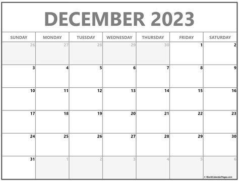 December 2023 Calendar Free Printable Calendar