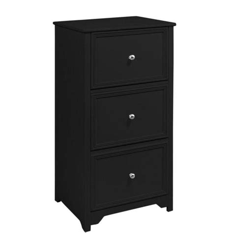 Wood filing cabinets offer a classic look that blends in well with your other home decor. File Cabinet Storage 3-Drawer Vertical Filing Drawer Black ...