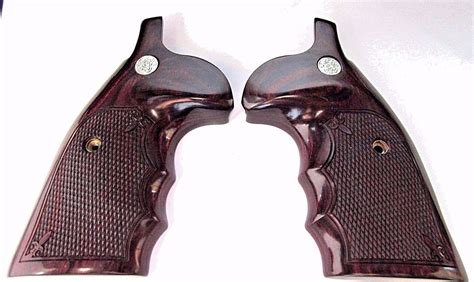 Smith Wesson N Frame Rosewood Checkered Target Grips Square Butt