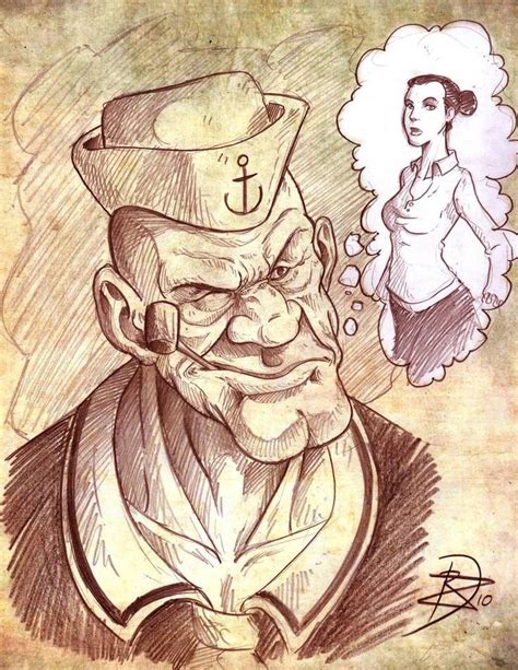 Popeye By Chivohit On Deviantart Cartoon Drawings Cartoon Art