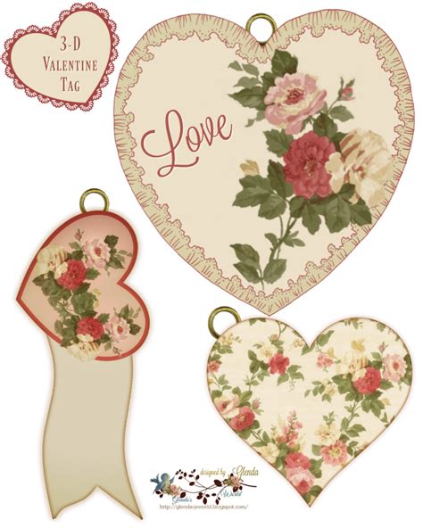Glendas World Vintage Be My Valentine Tags And Cards