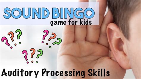 Sound Bingo Listening Game With Hands On Twist L Auditory Processing