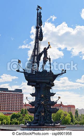 Peter The Great Statue In Moscow Moscow Russia May 27 Peter The