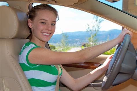 Girls First Driving Lessons Stock Image Image 12815655