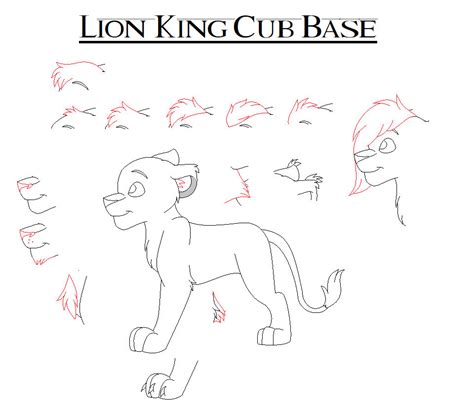 lion cub base ftu by mizanlinearts on deviantart