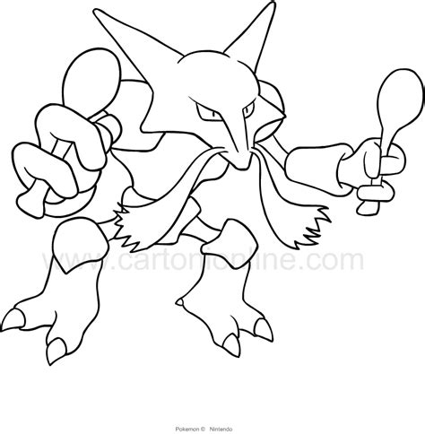 First, helps to improve motor skills; Disegno Alakazam dei Pokemon da colorare