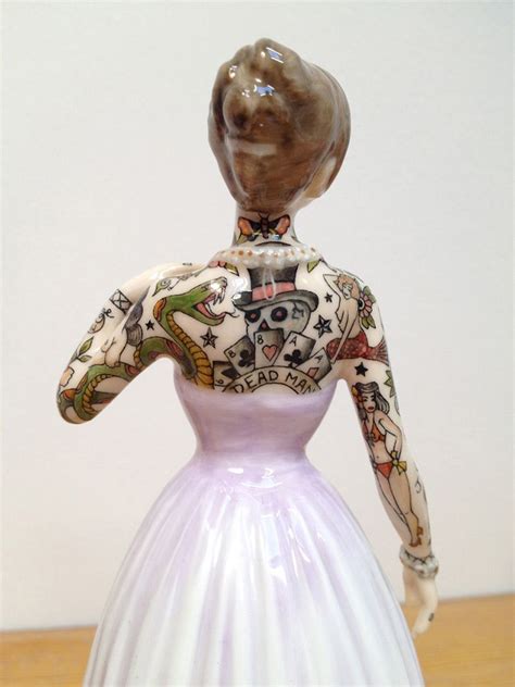 Tattooed Porcelain Figures By Jessica Harrison Woman Painting