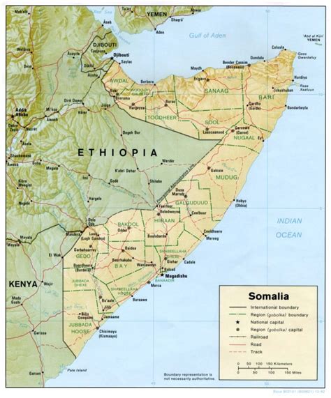 Physical Maps Of Somalia