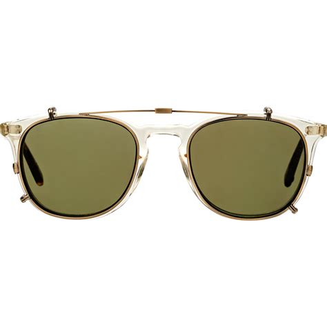 Garrett Leight Mens Kinney Glasses And Clip On Sunglasses In Brown