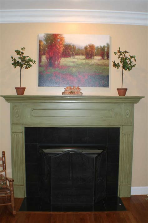 The Mantel Painted Green - At Home with The Barkers