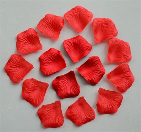 1000 Pcs Red Silk Rose Petals Artificial Flower Petals Wedding Birthday