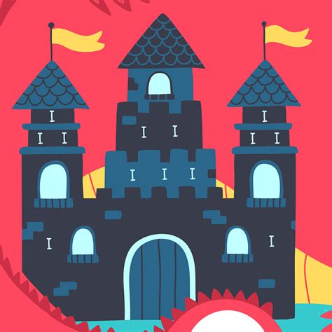 Dragon Castle On Behance Castle Dragon Illustration