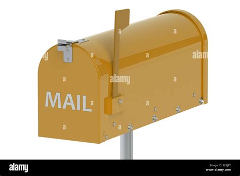 Brown Mailbox Isolated On White Background Stock Photo Alamy