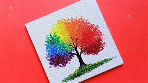 Rainbow Tree Acrylic Painting For Beginners Acrylic Painting 17