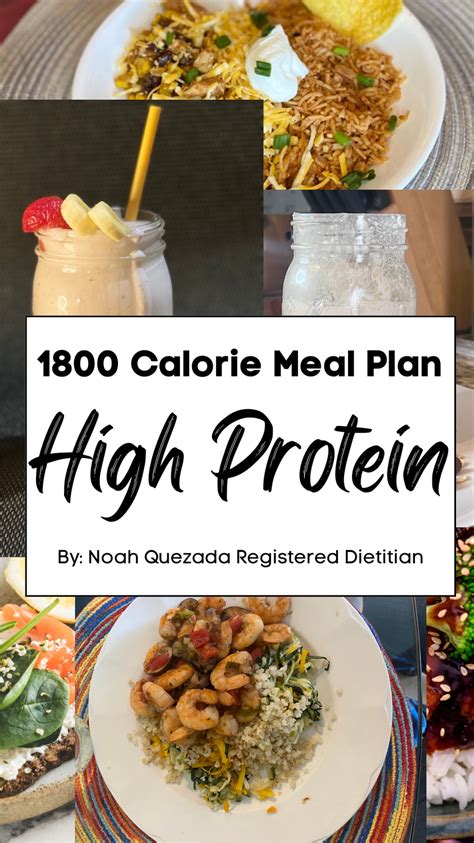1800 Calorie Meal Plan High Protein Artofit
