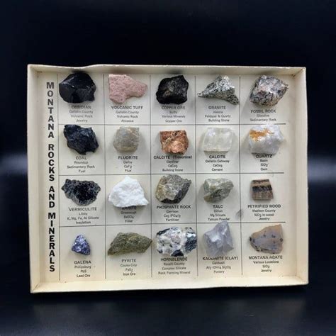 Vtg Montana Rocks And Minerals Boxed Specimen Collection Etsy In 2021
