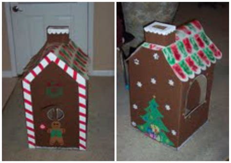 This Is A Gingerbread House I Made Out Of A Cardboard Box Gingerbread