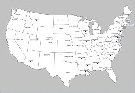 Blank Printable Us Map With States Cities Blank Us Map Free Download