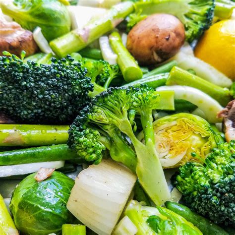 Balsamic Roasted Green Vegetables Easy Sheet Pan Recipe Give It Some Thyme
