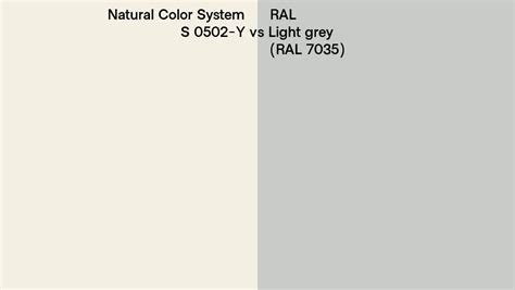 Natural Color System S Y Vs Ral Light Grey Ral Side By Side