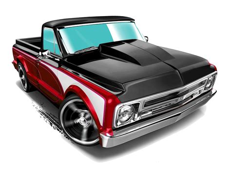 Hotwheels 67 Chevy C10 Hot Wheels 67 Chevy Truck Cartoon Car Drawing