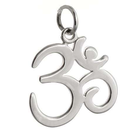 Ohm Charm 925 Sterling Silver Namaste Yoga Ohm Jewelry Om Pendant