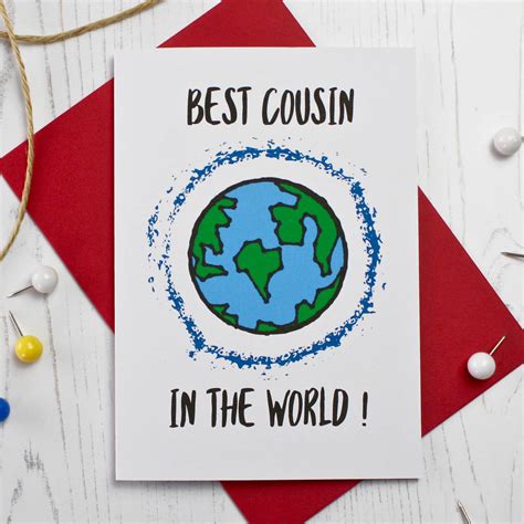 Best Cousin In The World Card By Adam Regester Design