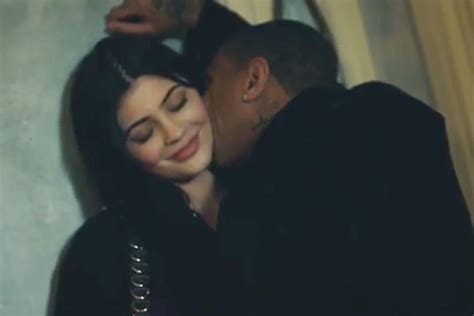 kylie jenner and tyga kiss in alexander wang video