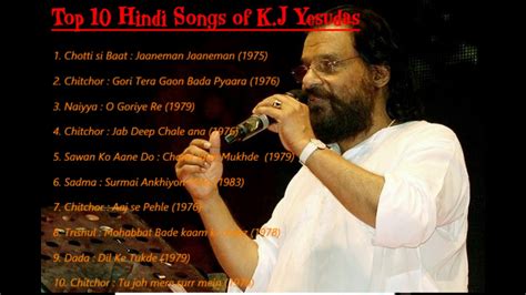 top 10 hindi songs of k j yesudas nitin john into the depth youtube