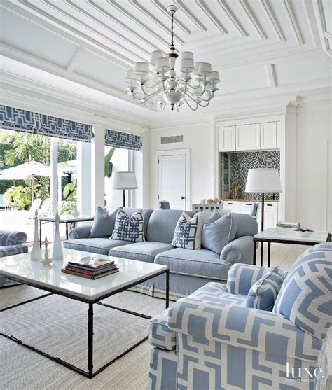 Home Tours Archives Luxe Interiors Design Blue And White Living