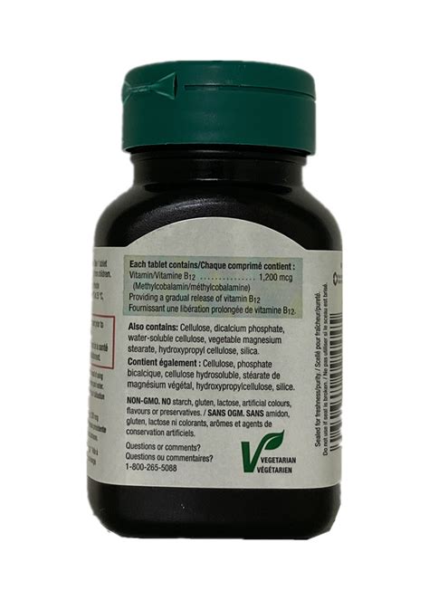 Jamieson Vitamin B12 Timed Release 1200mcg 200 Tablets Maple House