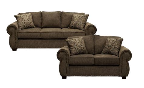 Coffee Brown 2 Piece Living Room Set With Sofa Bed Southport Rc