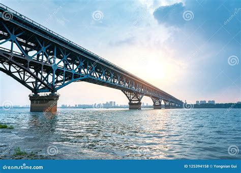 Nanjing Yangtze River Bridge Stock Photo Image Of Jiangsu China