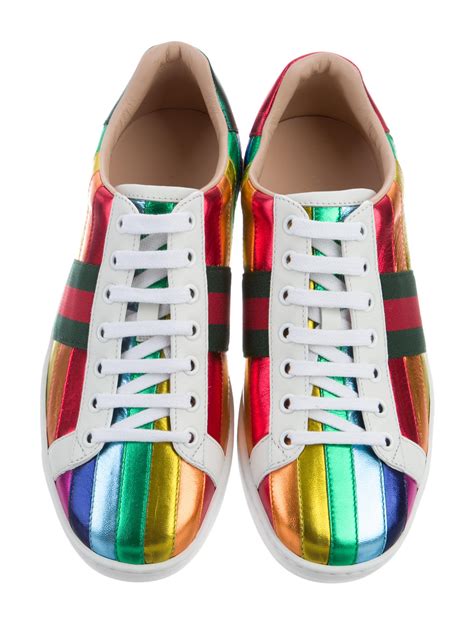 Gucci 2017 Ace Rainbow Sneakers W Tags Shoes Guc150529 The Realreal