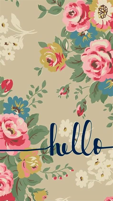 Hashtags Floral Flowers Hello Hi Wallpaper