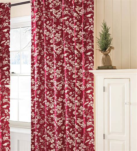 Floral Damask Rod Pocket Homespun Insulated Curtain Panel 84w X 84l Plow And Hearth Exclusive