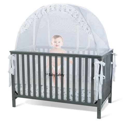 Baby bed canopy netting bedcover mosquito curtain bedding dome reading tent grey. Baby Crib Tent Safety Net Pop Up Canopy Cover Never ...