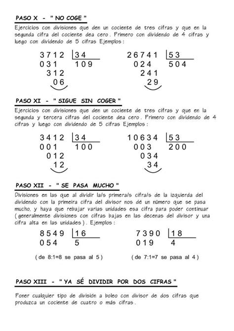 Fichas Para Practicar La División Escuela En La Nube Divisiones Matematicas Matematica