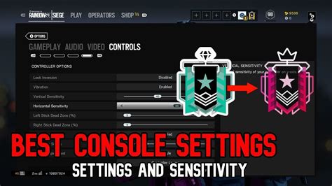 THE BEST Console settings & sensitivity-Rainbow Six Siege - YouTube