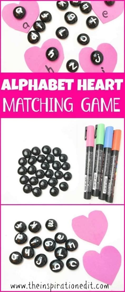 Phonics Activities For Valentines Day Heart Matching Alphabet For