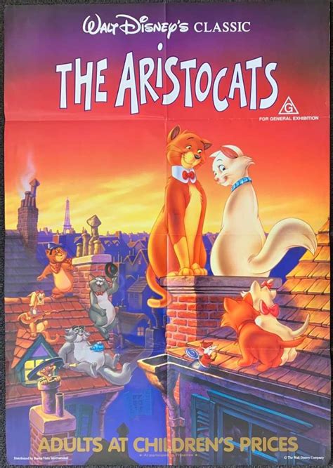 All About Movies The Aristocats Poster Original One Sheet Disney
